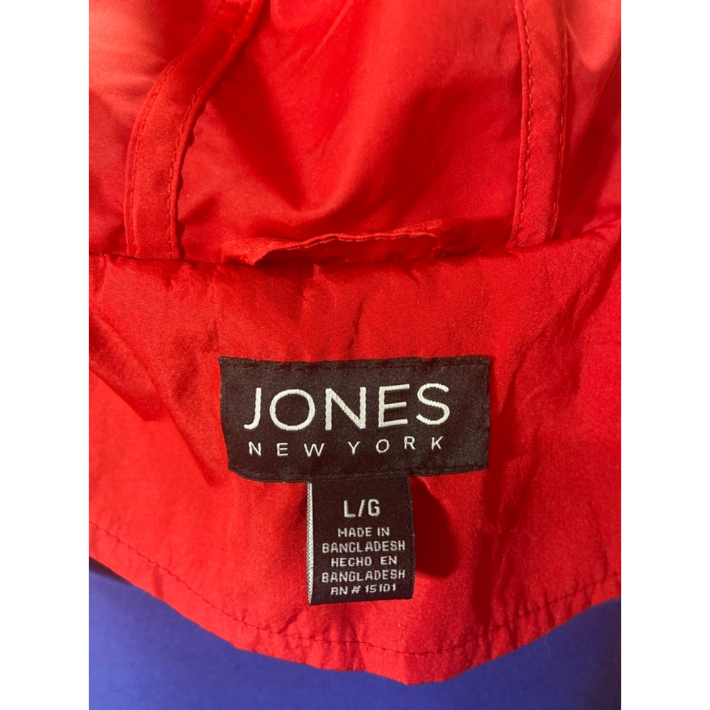 Jones New York Red Packable Rain Jacket Parka Windbreaker | Street Style Size L - Picture 10 of 15